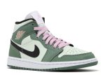 Air Jordan 1 Mid Green Pink