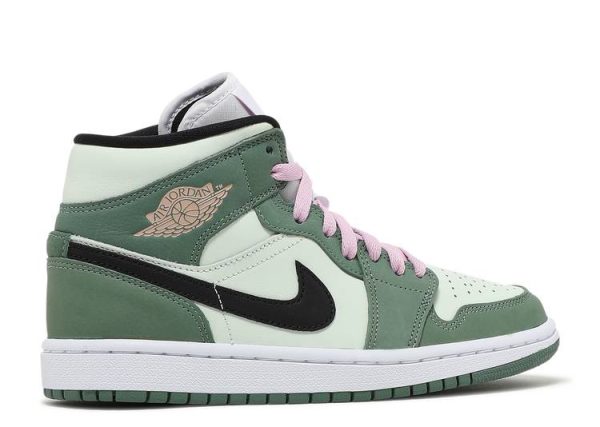 Air Jordan 1 Mid Green Pink
