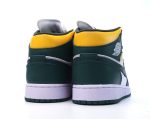 Air Jordan 1 Mid White Orange Green