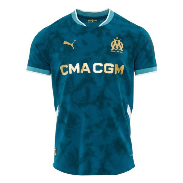 Conjunto Olympique Marsella 24/25 2ª equipación talla niño