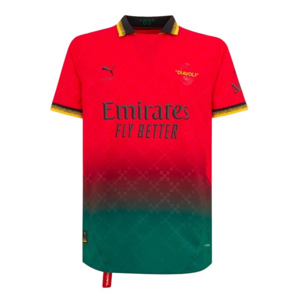 Conjunto AC Milan x OFF-White 24/25 equipación talla niño