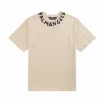Camiseta Palm Angels Beige Cuello
