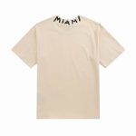 Camiseta Palm Angels Beige Cuello