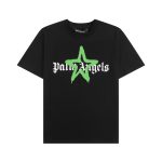 Camiseta Palm Angels Graffiti Star Negra y Verde