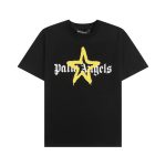 Camiseta Palm Angels Graffiti Star Negra y Amarillo