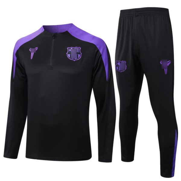 Chándal Negro y Morado Barcelona 25/26 para niño